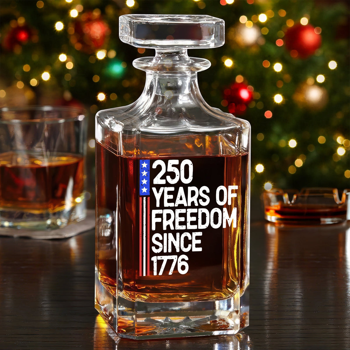 250 Years Of Freedom 250th Birthday America Flag 4th Of July Decanter HO82 894802
