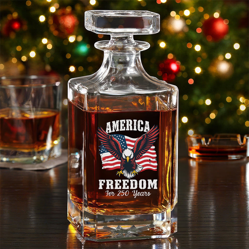 America 250 Years of Freedom Patriotic Eagle Flag Decanter HA75 897340