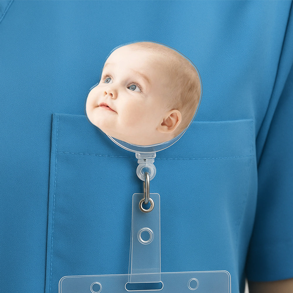 Custom Cute Kid Face Acrylic Badge Reel CH07 910760
