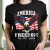 America 250 Years of Freedom Patriotic Eagle Flag Dark Shirt HA75 897136