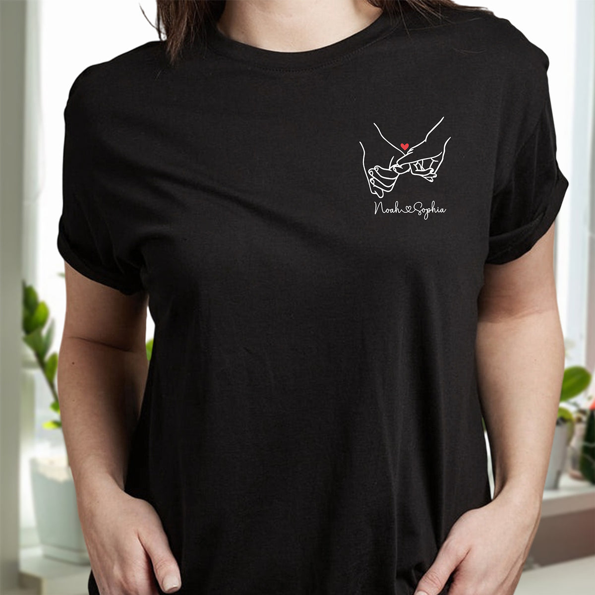 Personalized Matching Couple Dark Shirt Gift For Valentine's Day, Anniversary Gift HO82 900896