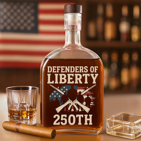 Defenders Of Liberty 250th Anniversary USA Whiskey Bottle