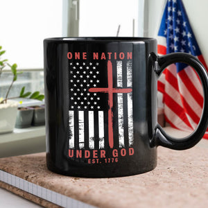 One Nation Under God Est. 1776 Black Mug LM32 895451