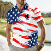 Personalized Golf Ball America Flag Patriotic Polo Shirt Gift For Golfer, Golf Lovers HA75 898708