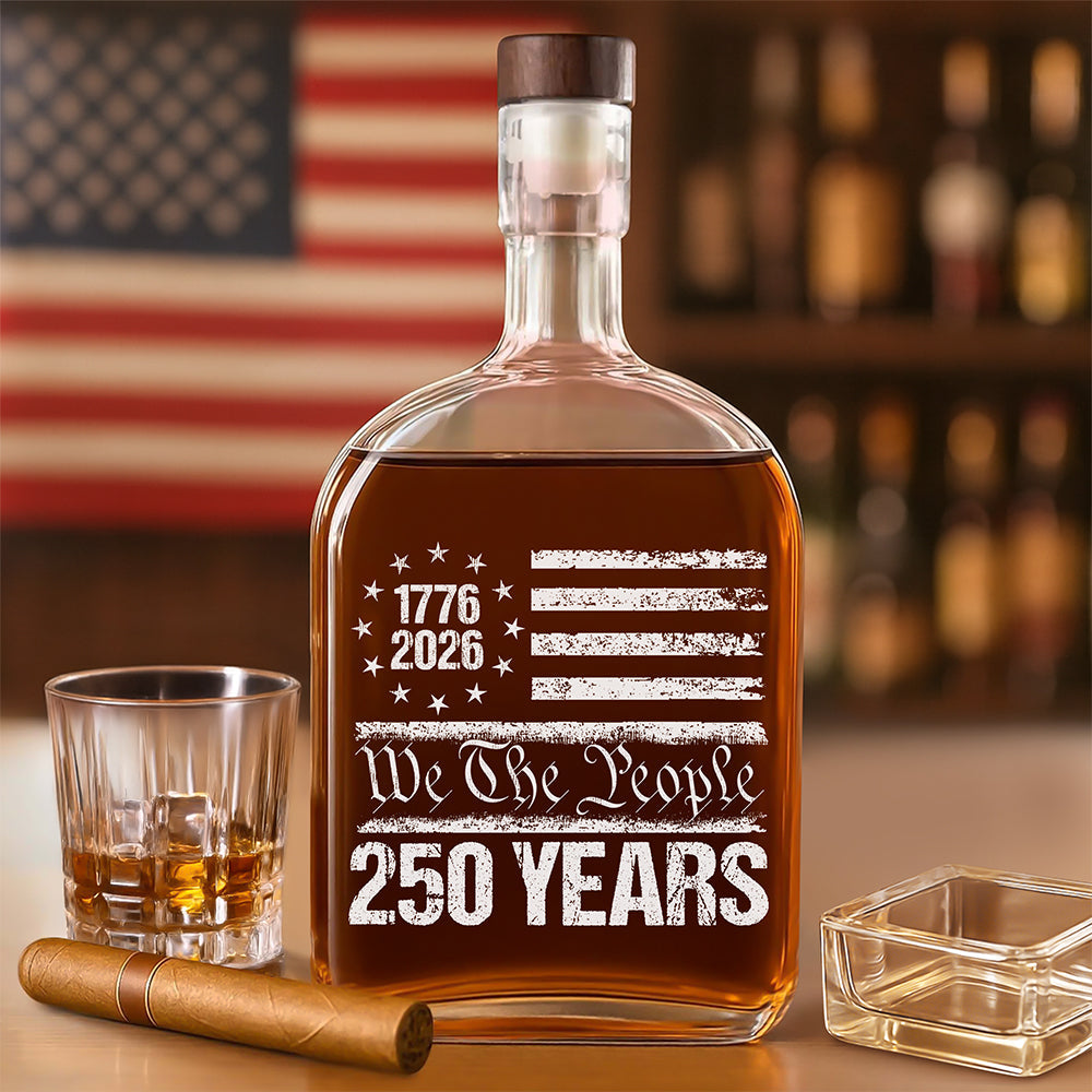 250 Years USA 250th Birthday 1776-2026 Eagle Flag Whiskey Bottle HO82 894574