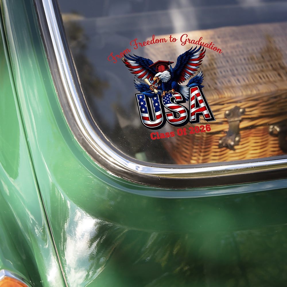Personalized From Freedom to Graduation Car Window Decal Sticker TH10 898485