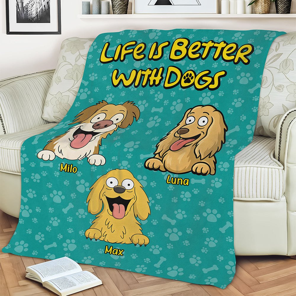 Better With My Dogs Personalized Blanket HA75 892138