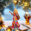 Dolly Pink Guitar Christmas Ornament, Country Music Legend Acrylic Ornament Gift HO82 903700