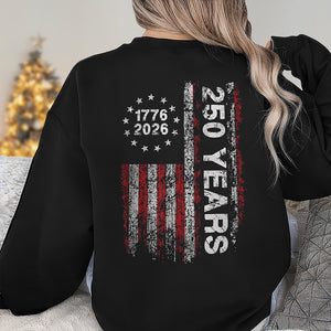 America 250th Birthday US Flag 250 Years We The People Back Side Dark Shirt HA75 897382