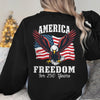 America 250 Years of Freedom Patriotic Eagle Flag Back Side Dark Shirt HA75 897334
