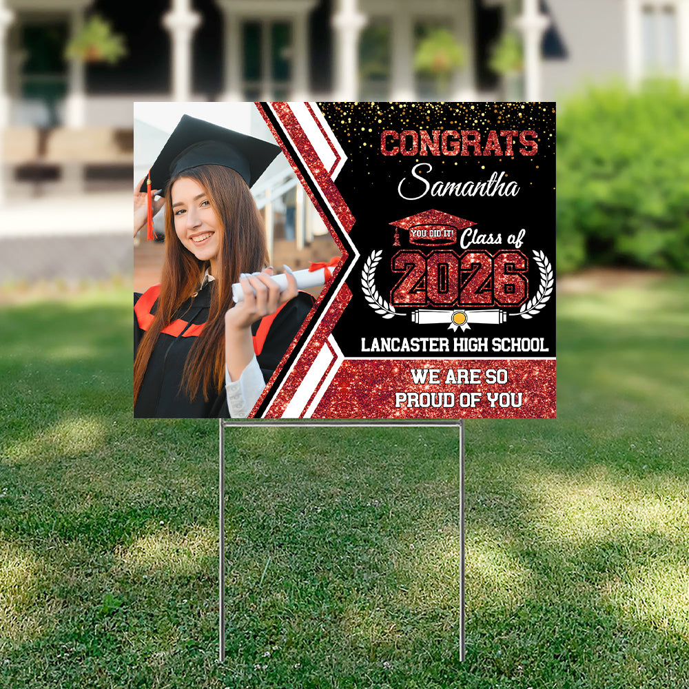 Personalized Congrats Class Of 2026 We Are So Proud Of You Yard Sign TH10 898561