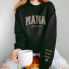 Custom Kid Name Leopard Mama Sleeve Printed Sweatshirt - Gift For Mom, Mother's Day HO82 902192