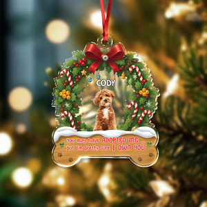 Custom Cute Dog Photo I Own You Christmas Acrylic Ornament LM32 895723