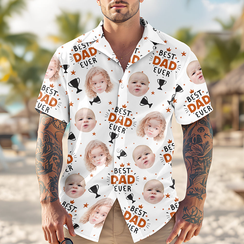 Custom Photo Best Dad Ever Hawaii Shirt TH10 892759