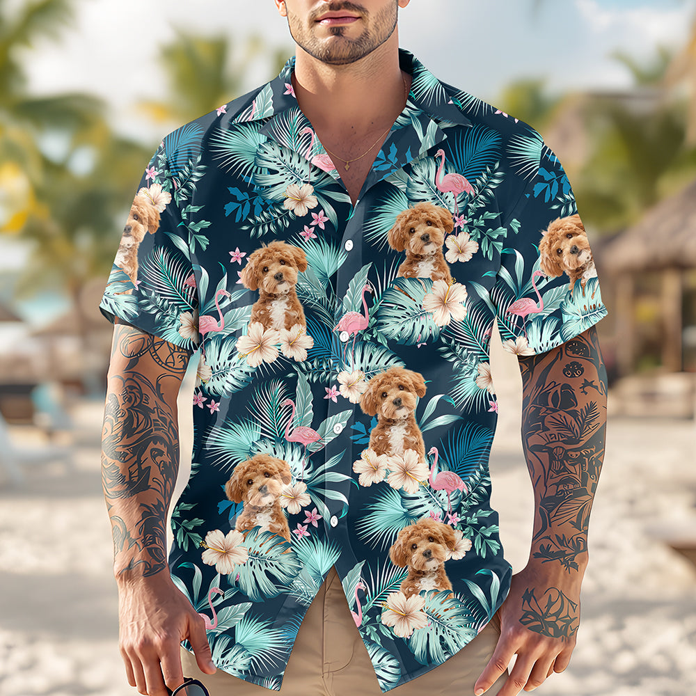 Custom Dog Photo Tropical Vacation Aloha Hawaii Shirt Gift For Dog Lovers HO82 894310