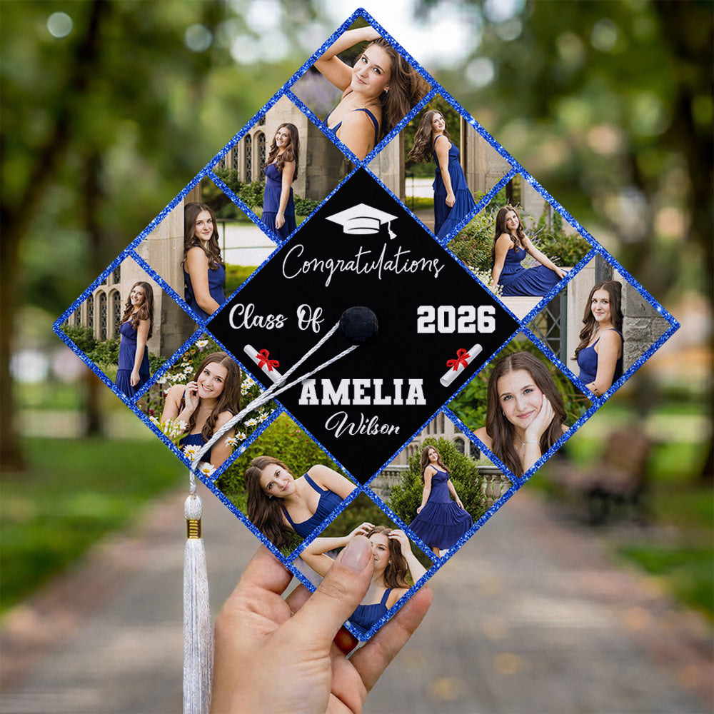 Custom Photo Congratulations Class Of 2026 Graduation Cap Topper HA75 920818