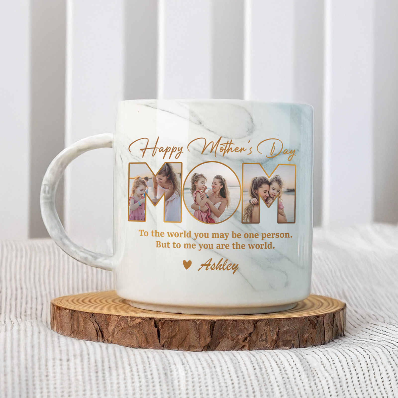 Custom Photo Happy Mother's Day To Mom Marble Mug LM32 893153