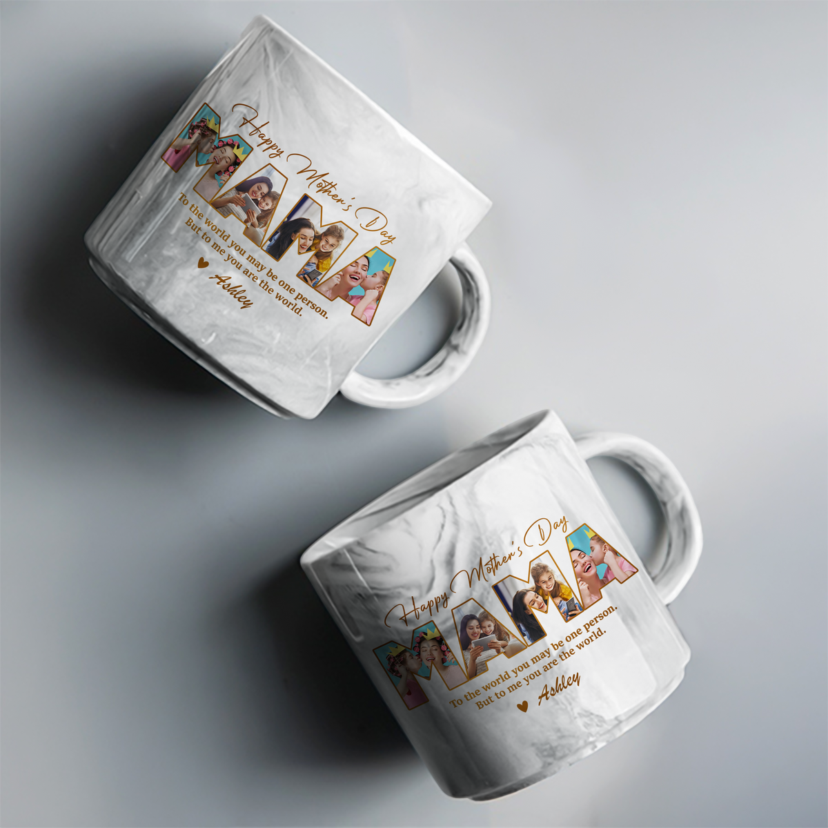 Custom Photo Happy Mother's Day To Mom Marble Mug LM32 893153