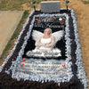 Custom Photo Give A Hug From Heaven Memorial Grave Blanket LM32 893167