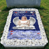 Custom Photo Give A Hug From Heaven Memorial Grave Blanket LM32 893167