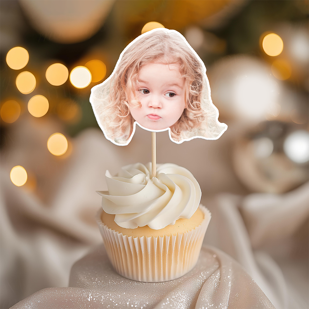 Custom Funny Face Photo For Family Cupcake Topper TH10 892503