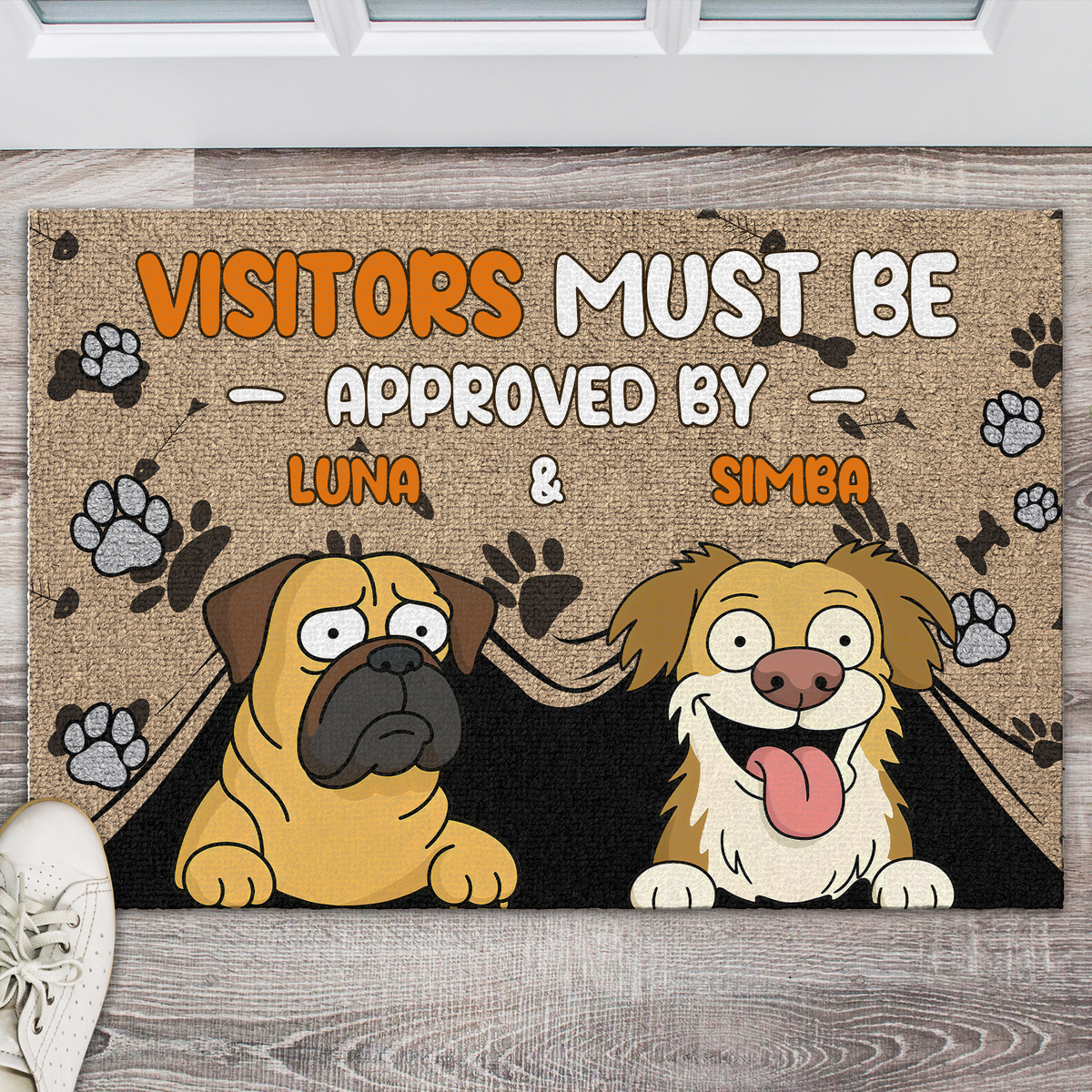 Personalized Funny Dog Visitors Must Be Approved By This Dog Doormats LM32 893353