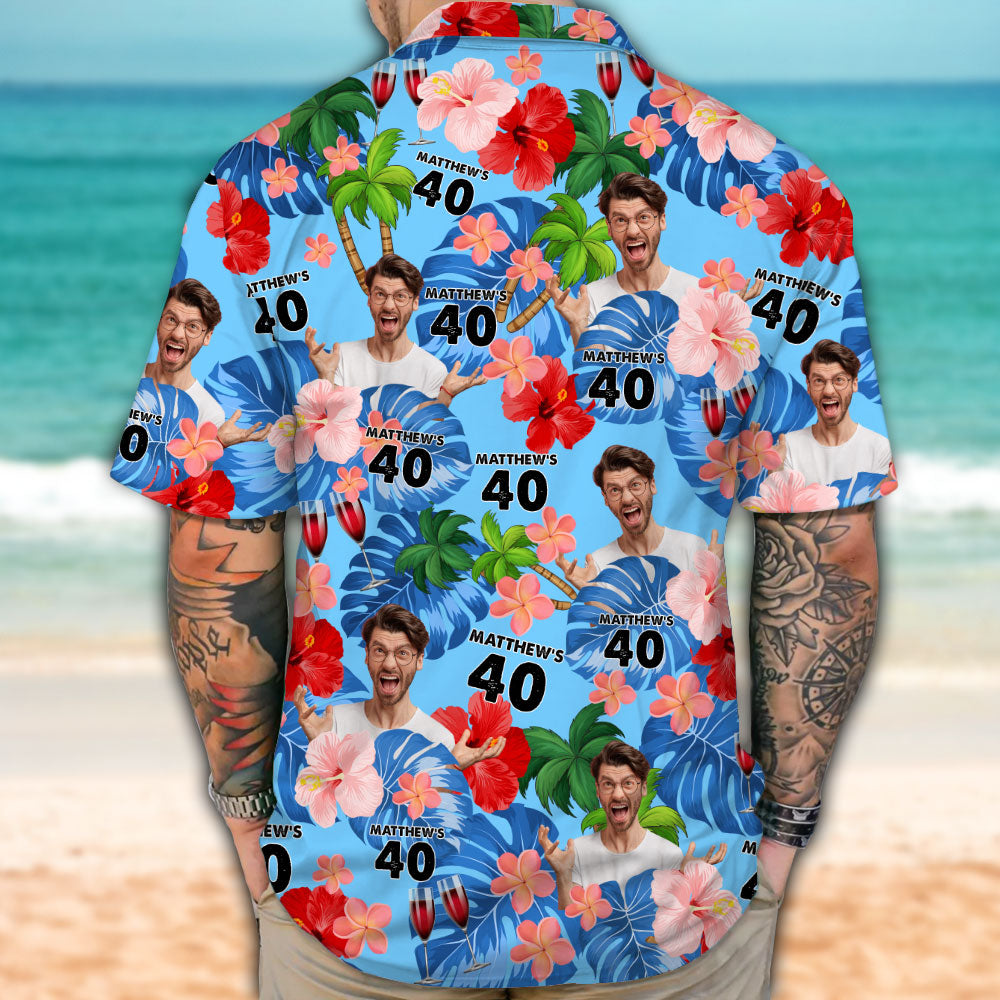 Custom Birthday Photo Tropical Style Hawaii Shirt Summer Gift CH07 895664