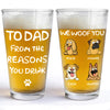 From The Reasons You Drink We Woof You Dog Lover Beer Glass TH10 892677