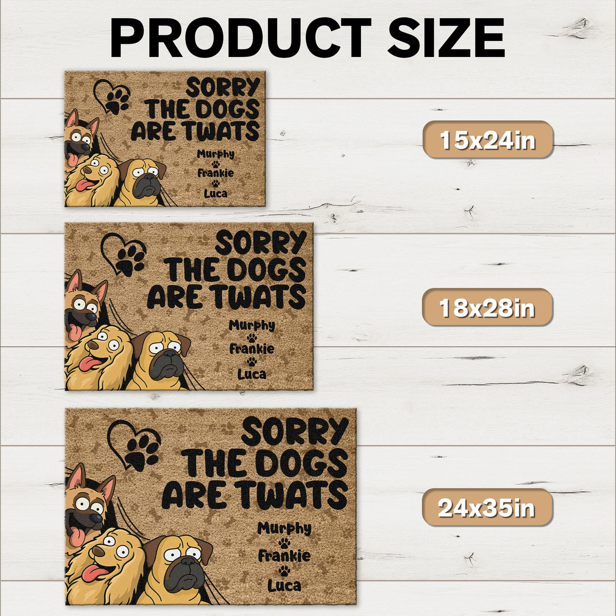 Sorry The Dogs Are Twats Personalized Welcome Doormat Gift For Dog Lover HO82 893720