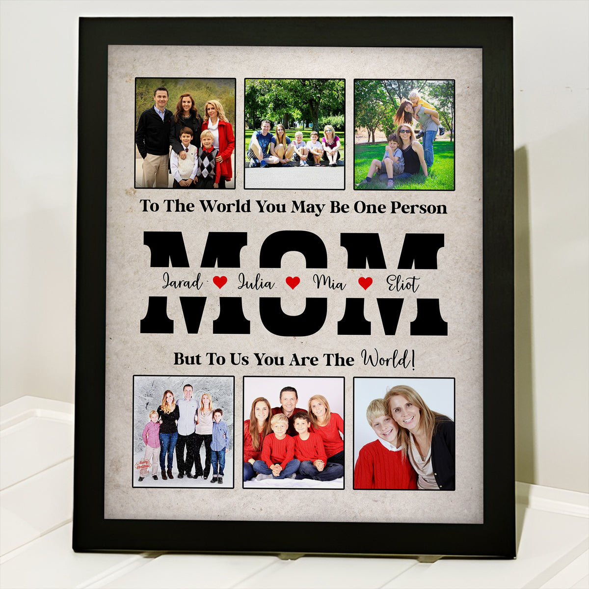 Custom Photo To Me You Are The World Picture Frame Father's Day Gift HA75 892296