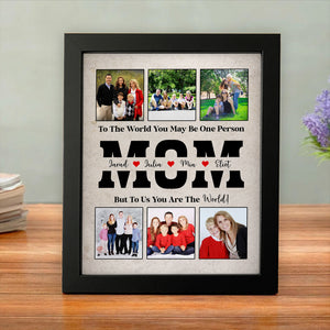 Custom Photo To Me You Are The World Picture Frame Father's Day Gift HA75 892296