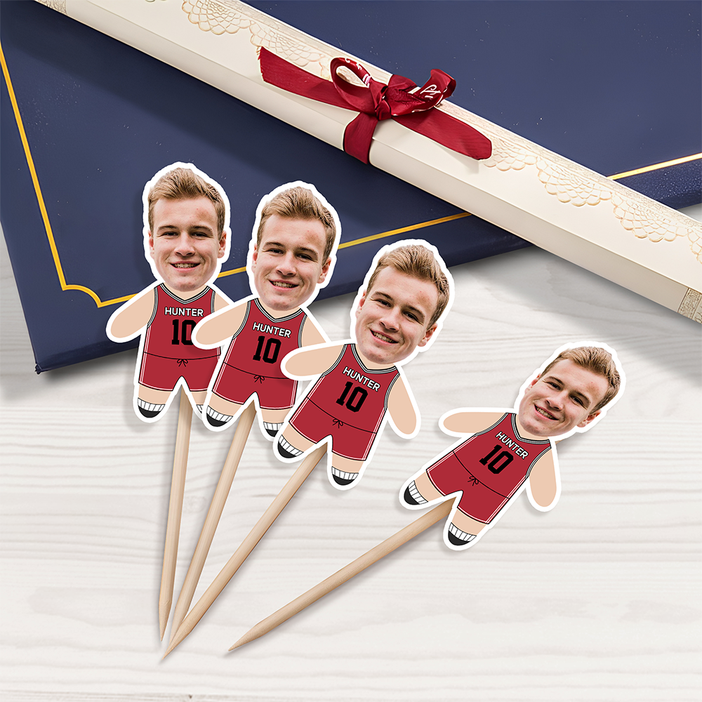 Custom Photo Basketball Team Decoration Cupcake Toppers HA75 892292