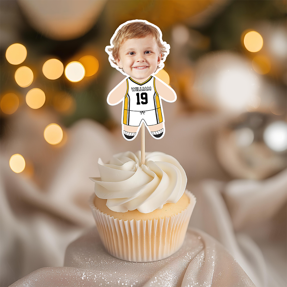 Custom Photo Basketball Team Decoration Cupcake Toppers HA75 892292