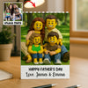 Custom Lego Photo Dad - Kid Family Rectangle Shaped Building Brick Blocks Gift LM32 893563