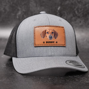 Custom Dog Photo Hat Leather Patch TH10 892917