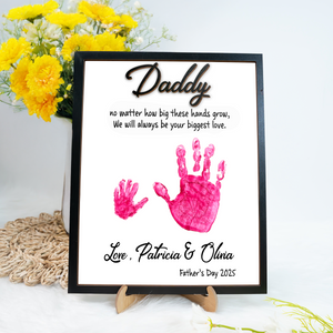 Custom Hand Down 2-Layered Wooden Plaque With Stand Gift For Father LM32 893507