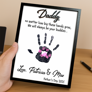 Custom Hand Down 2-Layered Wooden Plaque With Stand Gift For Father LM32 893507