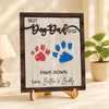 Best Dog Dad Ever Hands Down 2-Layered Wooden Plaque With Stand For Dog Lover TH10 894003
