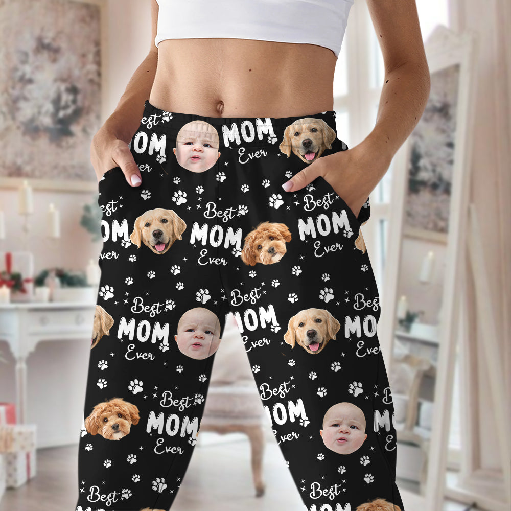 Custom Funny Face Best Dad Ever Sweatpants For Family LM32 893619