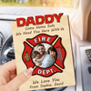 Custom Photo Dad Car Visor Clip Gift For Firefighter CH07 896066