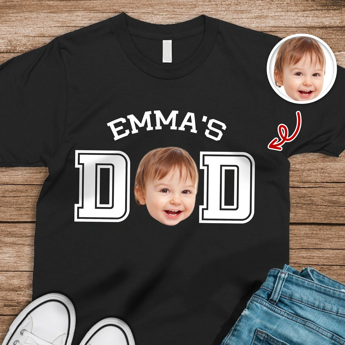 Custom Kid Photo Dad, Mom Shirt Christmas Gift HA75 892952
