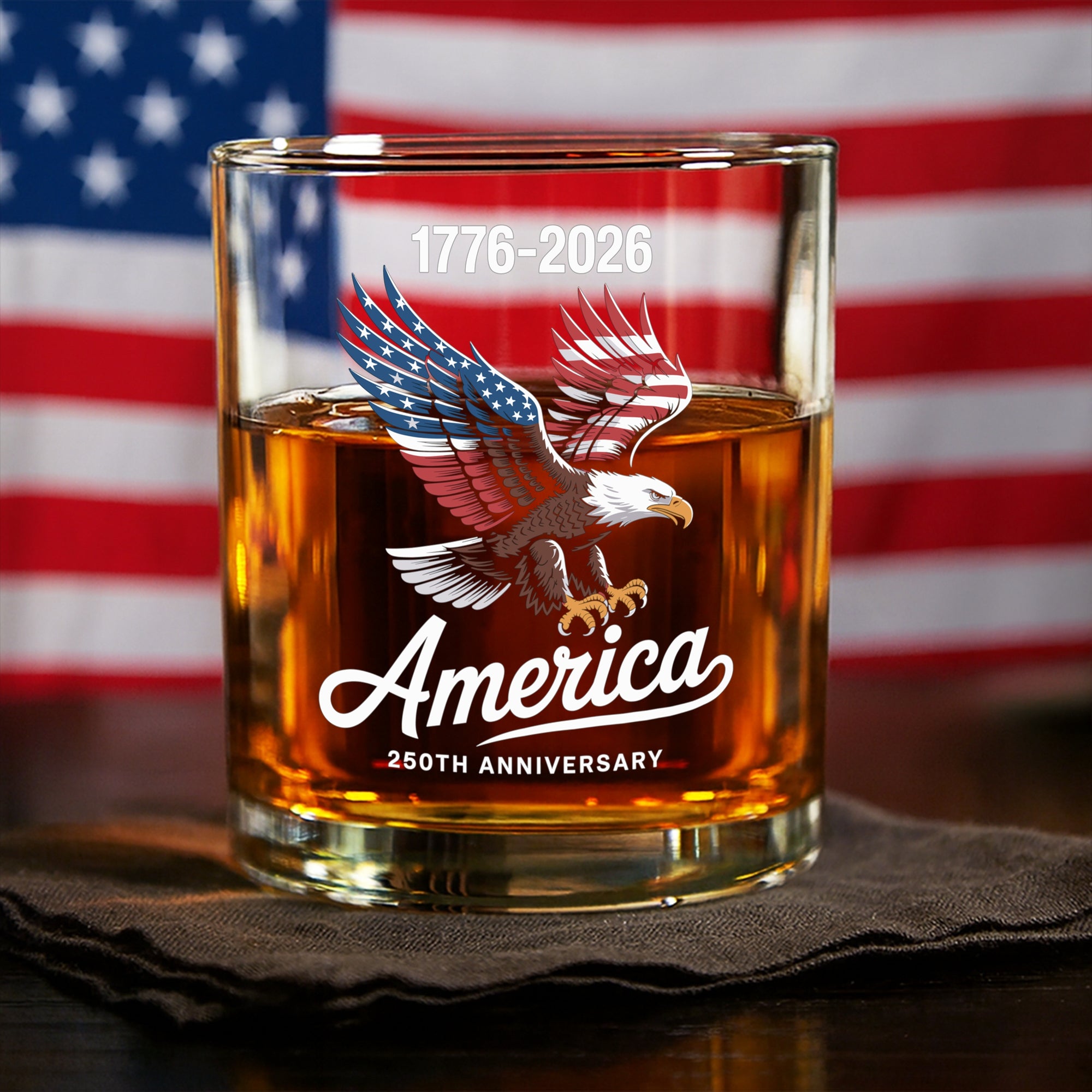 Celebrate 250 Years of America USA Anniversary 1776-2026 Whiskey Glass HO82 894486