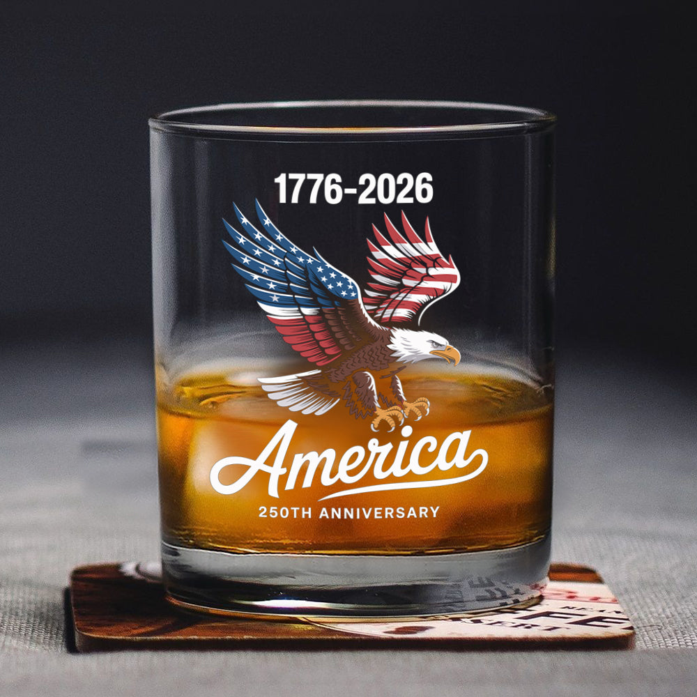 Celebrate 250 Years of America USA Anniversary 1776-2026 Whiskey Glass HO82 894486