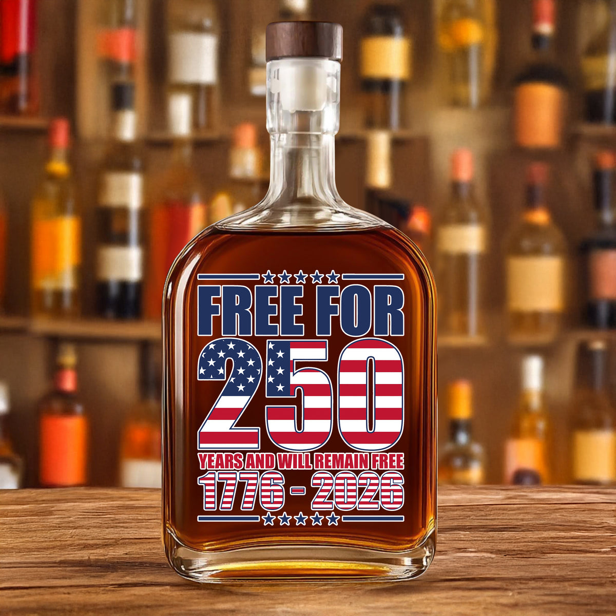 Free For America 250 Years Whiskey Bottle TH10 894599