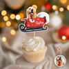 Custom Dog Photo Santa Cupcake Cupcake Toppers HO82 894580