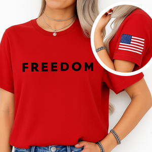 Freedom With America Sleeve Printing Shirt TH10 896225