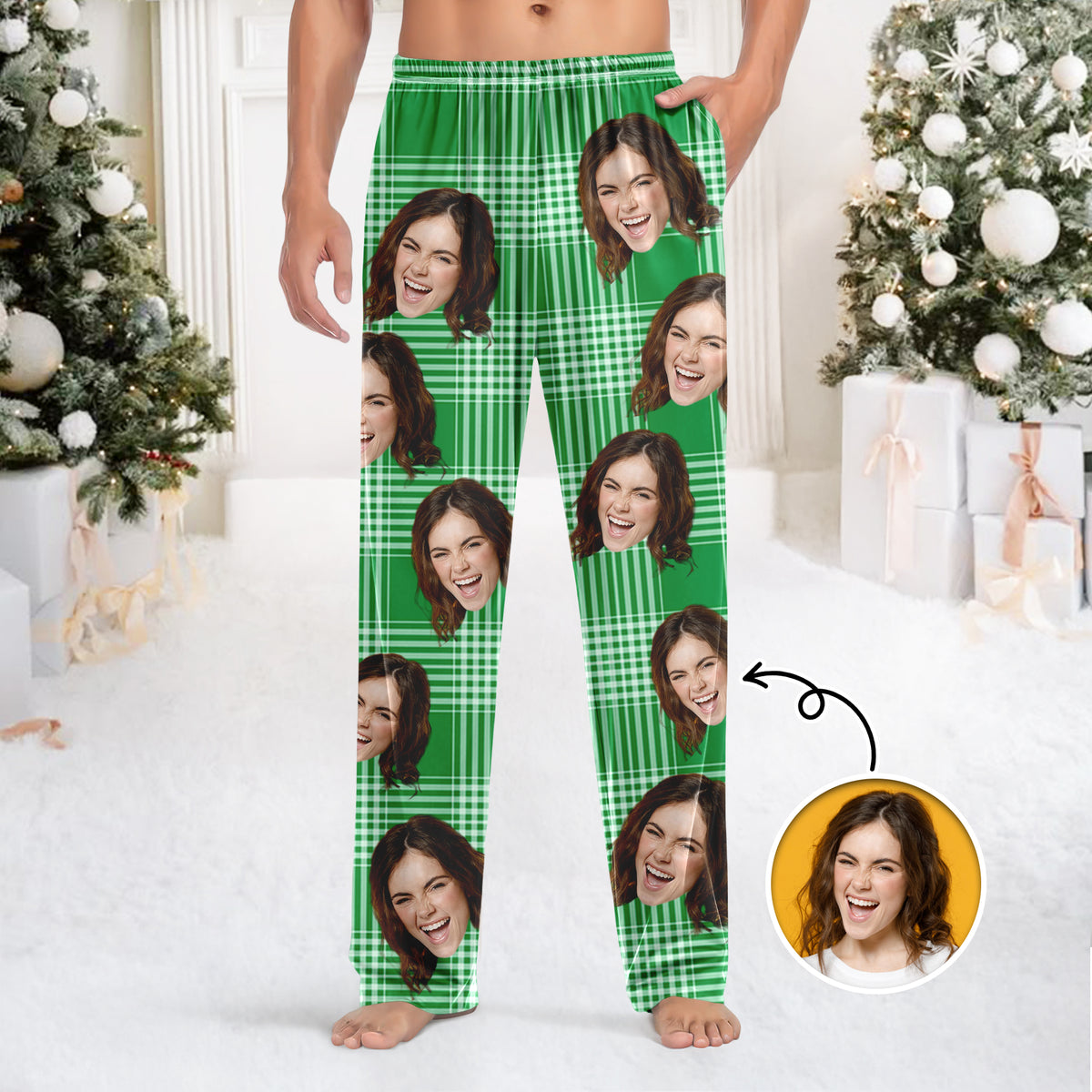Custom Face Photo Sweatpants Gift For Christmas HO82 894952