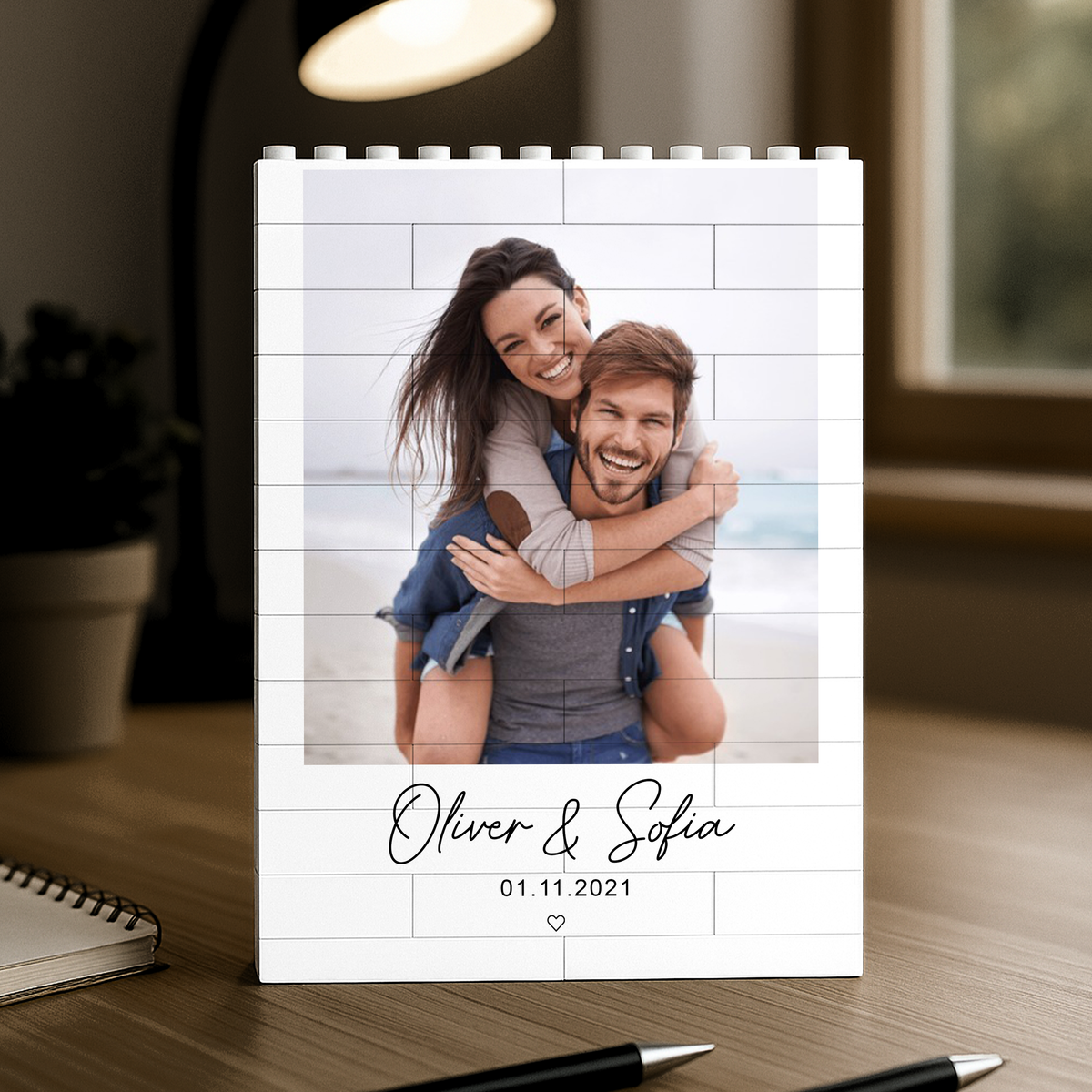 Custom Photo You & Me Always Love Together Building Brick Blocks LM32 895641