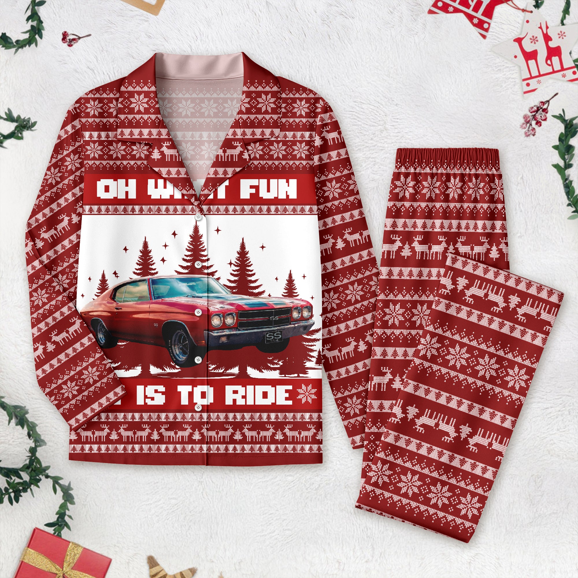 Custom Car Photo Oh What Fun It Is To Ride Pajamas TH10 896017