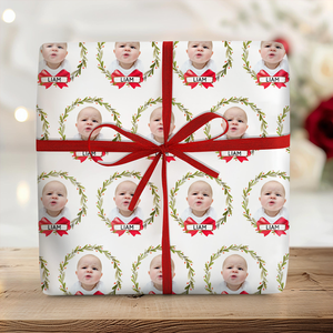 Custom Human Photo Christmas Wrapping Paper CH07 895696